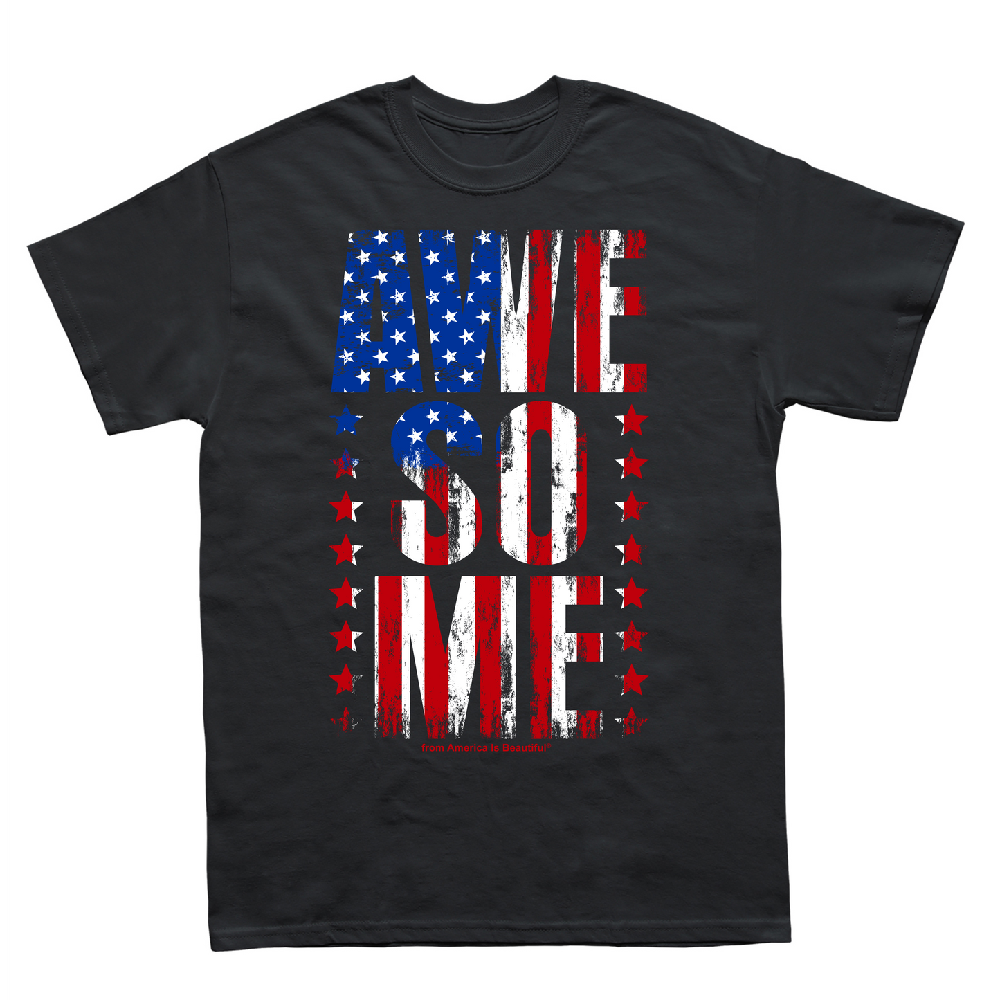 Awesome Message Tee 1.0 in Red White and Blue by America Is Beautiful®