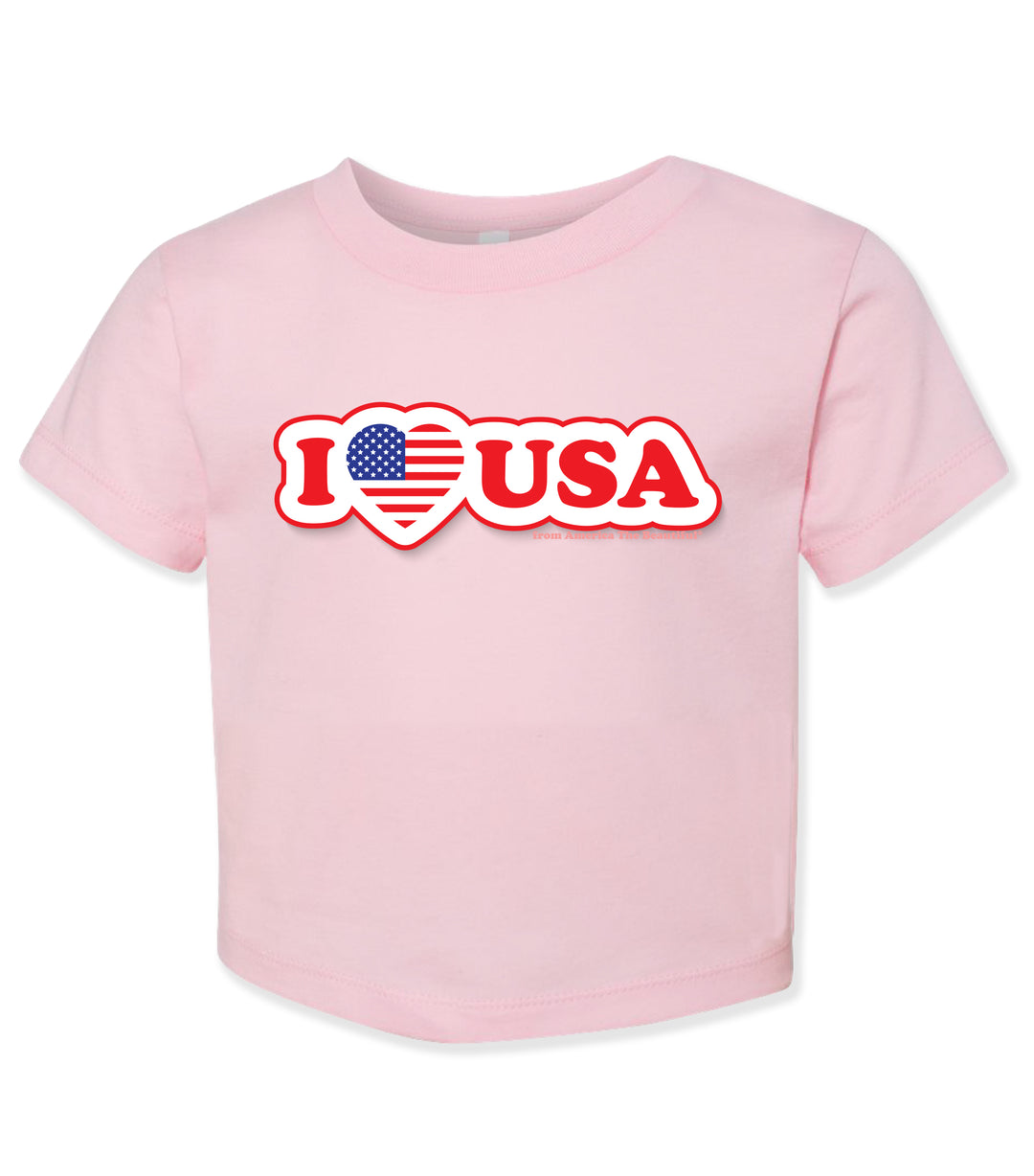 I Heart USA Girl Toddler Graphic Tee from America The Beautiful