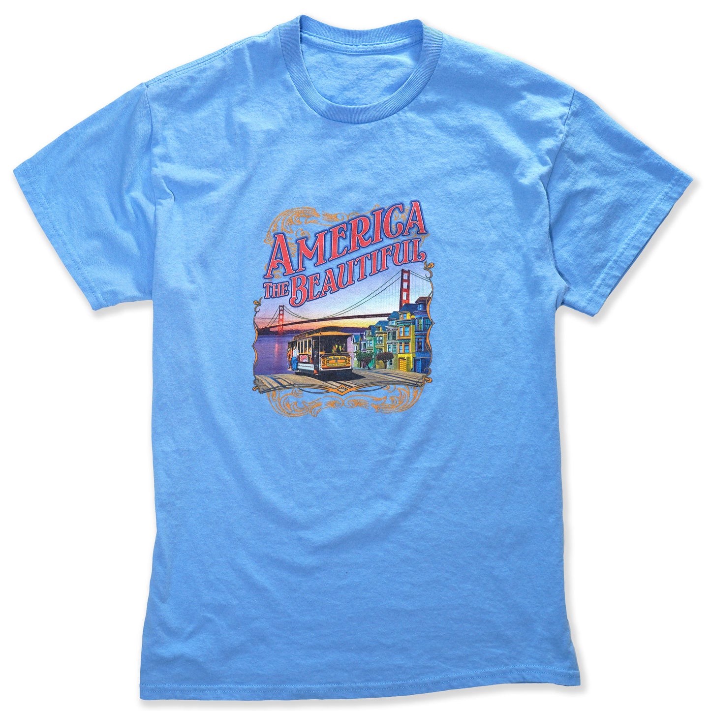 San Francisco Golden City Trolley Icon Mens Graphic Tee By America The Beautiful®