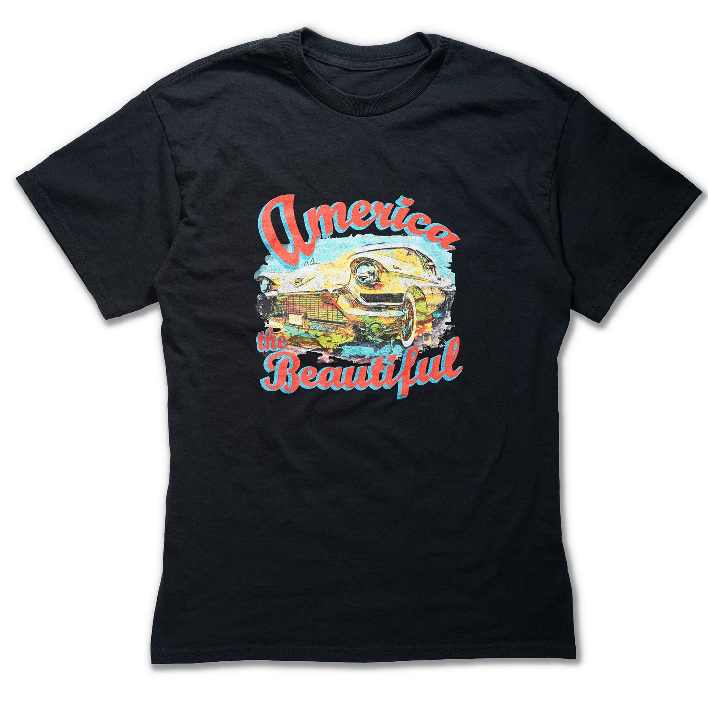 America The Beautiful® Classic Car 59 Cadillac Mens T-Shirt