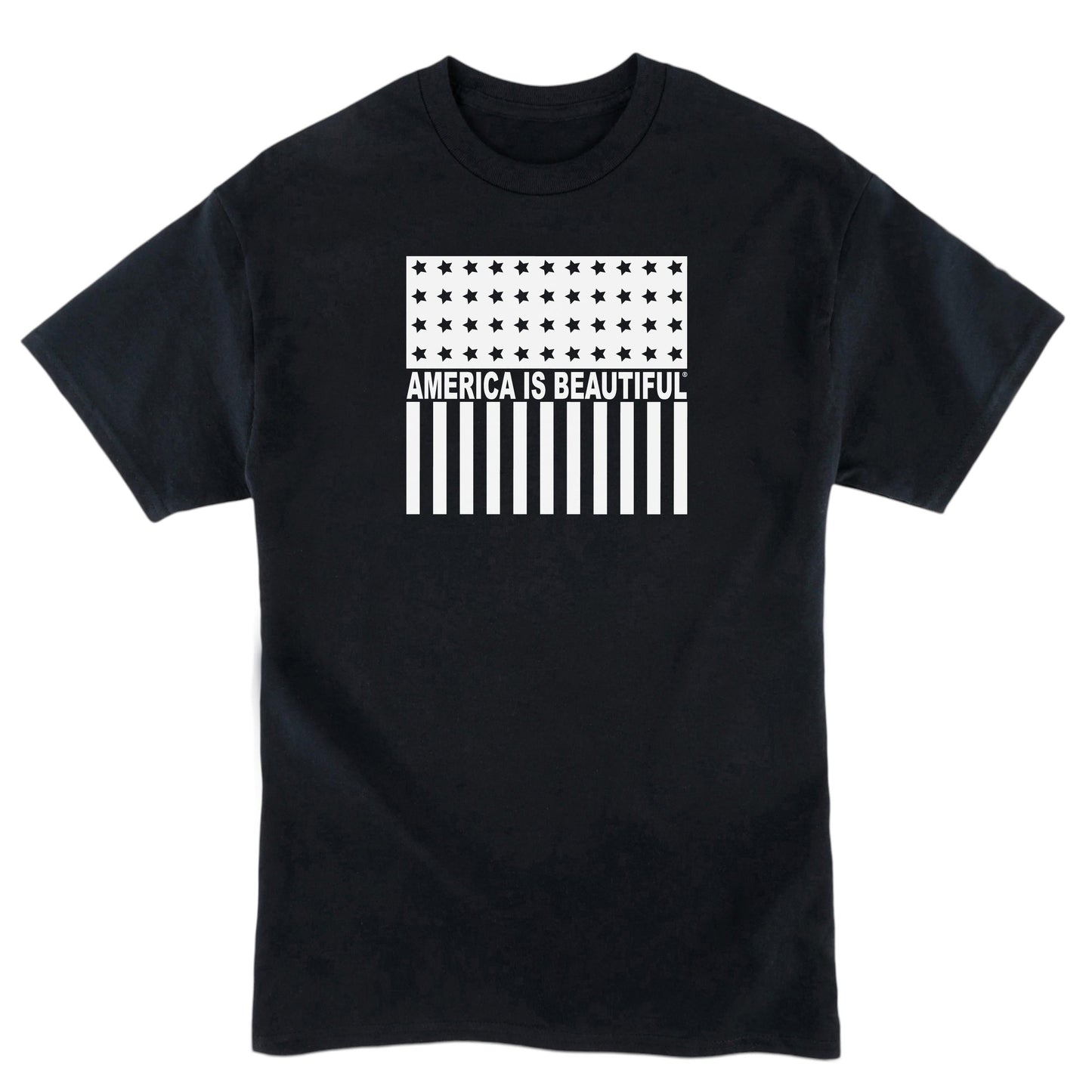 Freedom Flag Icon By America The Beautiful® White American Flag On Mens Shirt