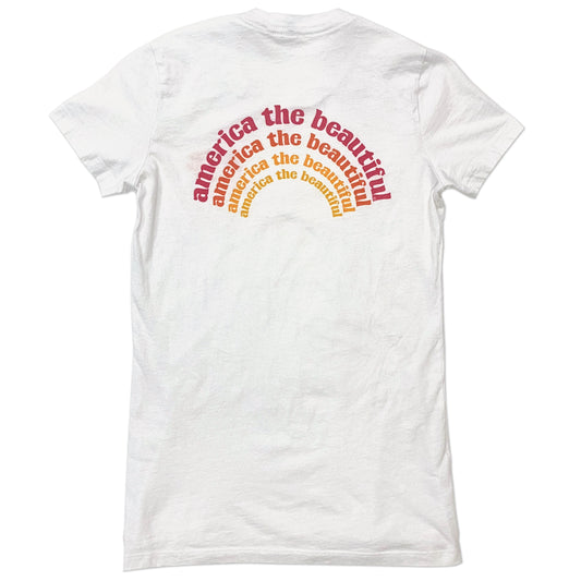 Oh What a Beautiful Morning America The Beautiful® Womens Short Sleeve Graphic Tee