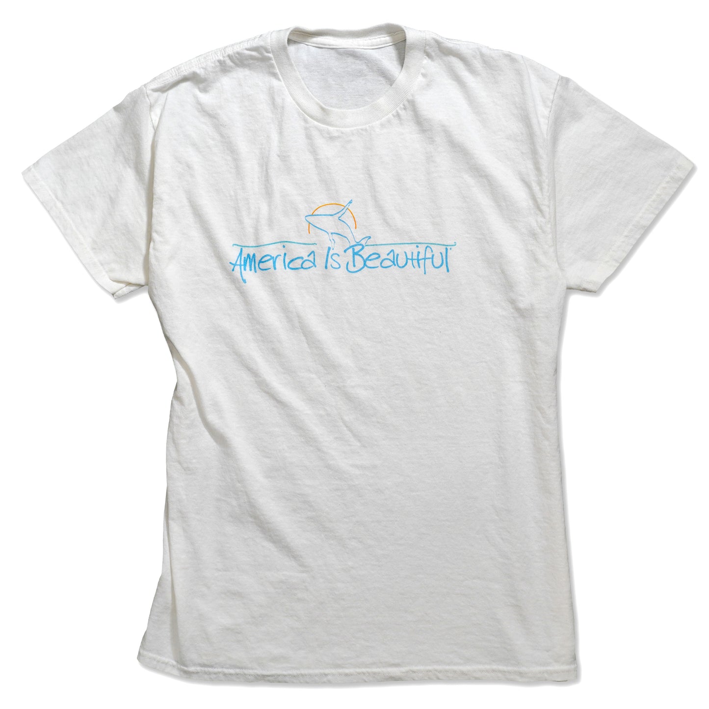 America Is Beautiful® Breaching Whale Mens Graphic T-shirt