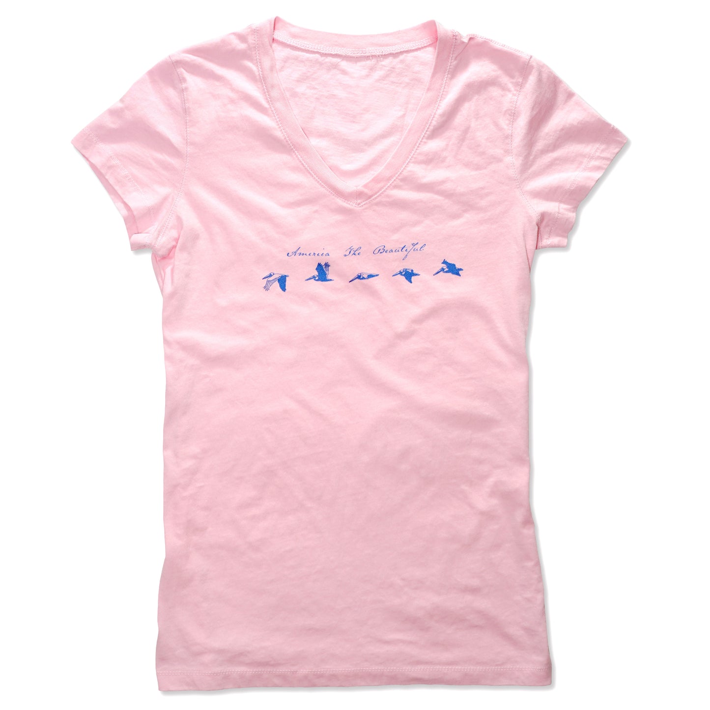 Pelican Flyby America The Beautiful® Womens Short Sleeve Graphic V-Neck Tee