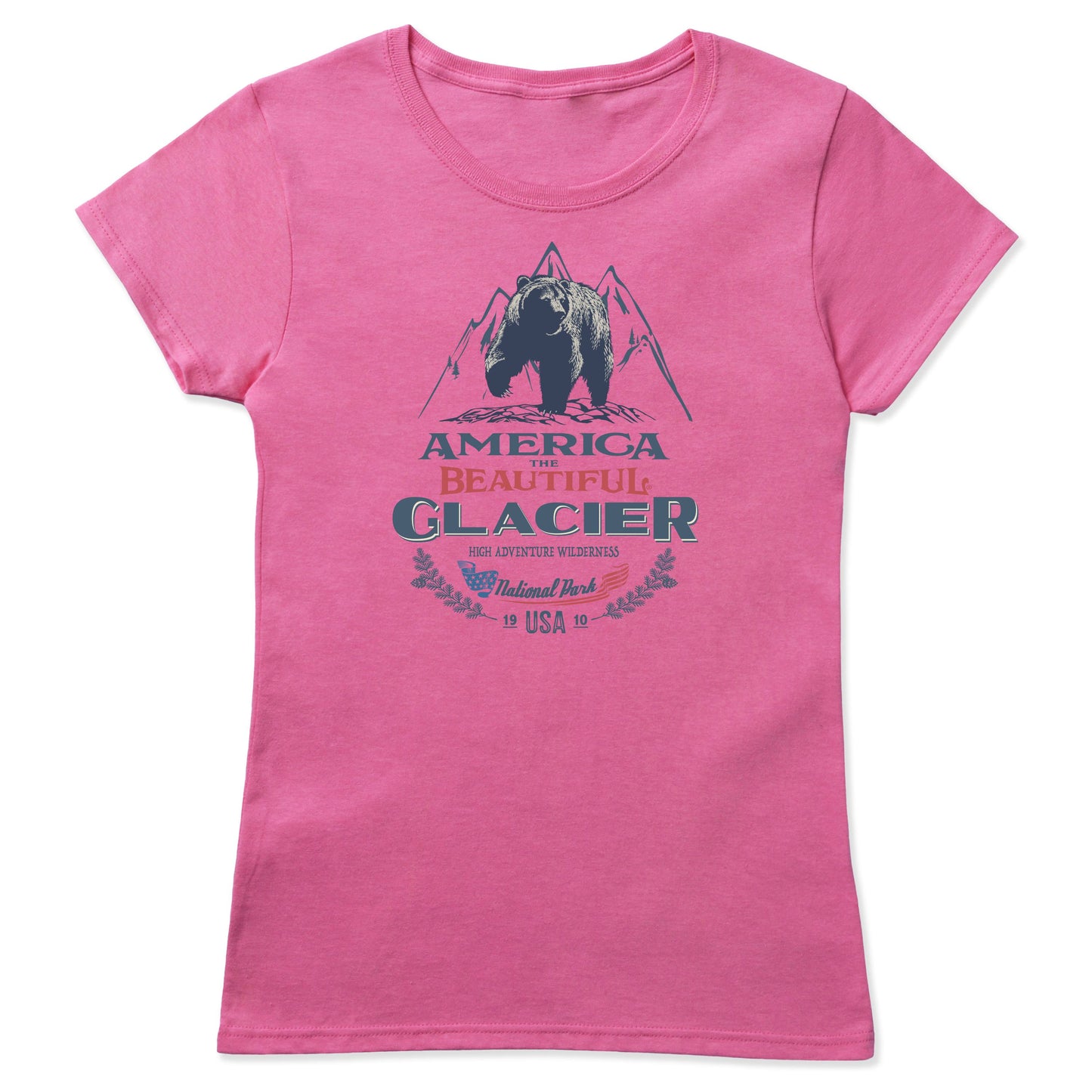 America The Beautiful® Glacier National Park Grizzly Bear Womens Graphic Tee