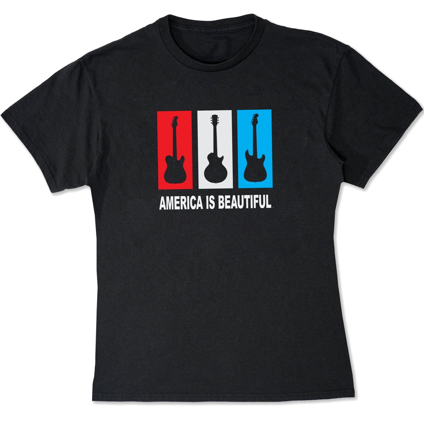 Three Set Guitar Womens Tee by America Is Beautiful®