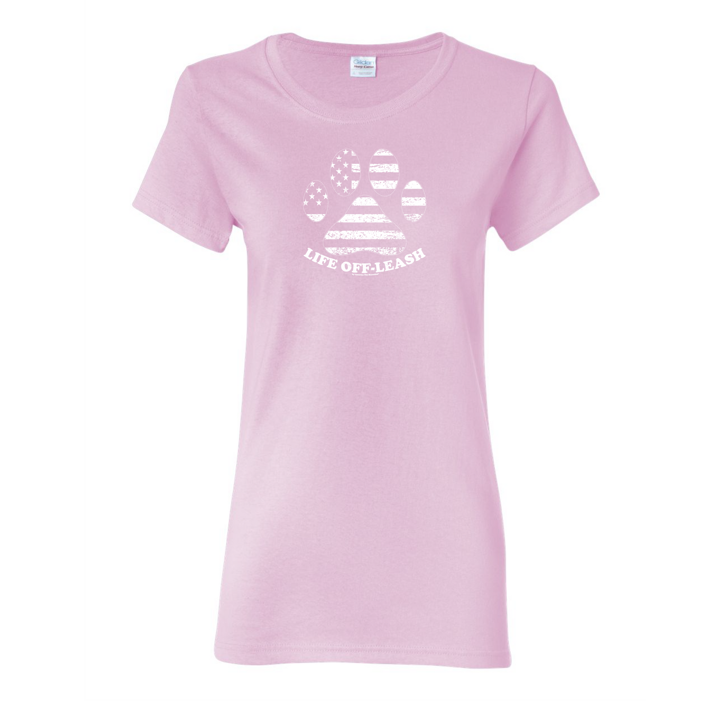Life Off-Leash Dog Paw Print Message Tee by America The Beautiful®