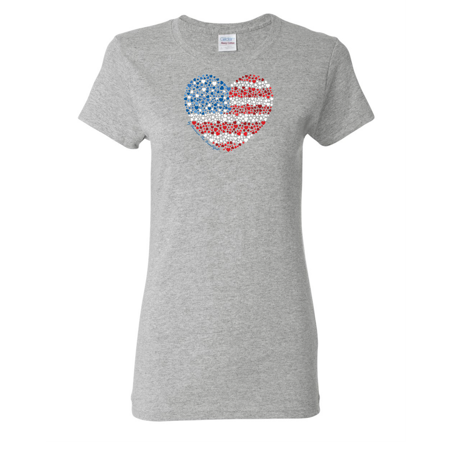 American Flag Heart Graphic Tee 1 from America The Beautiful®