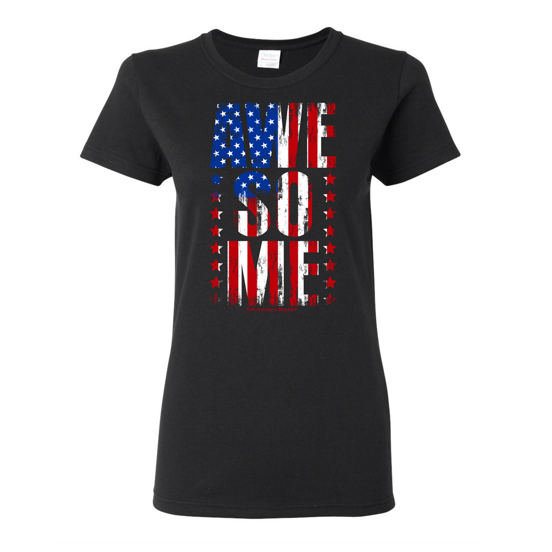 Awesome Message Tee 1 in Red White and Blue by America Is Beautiful®