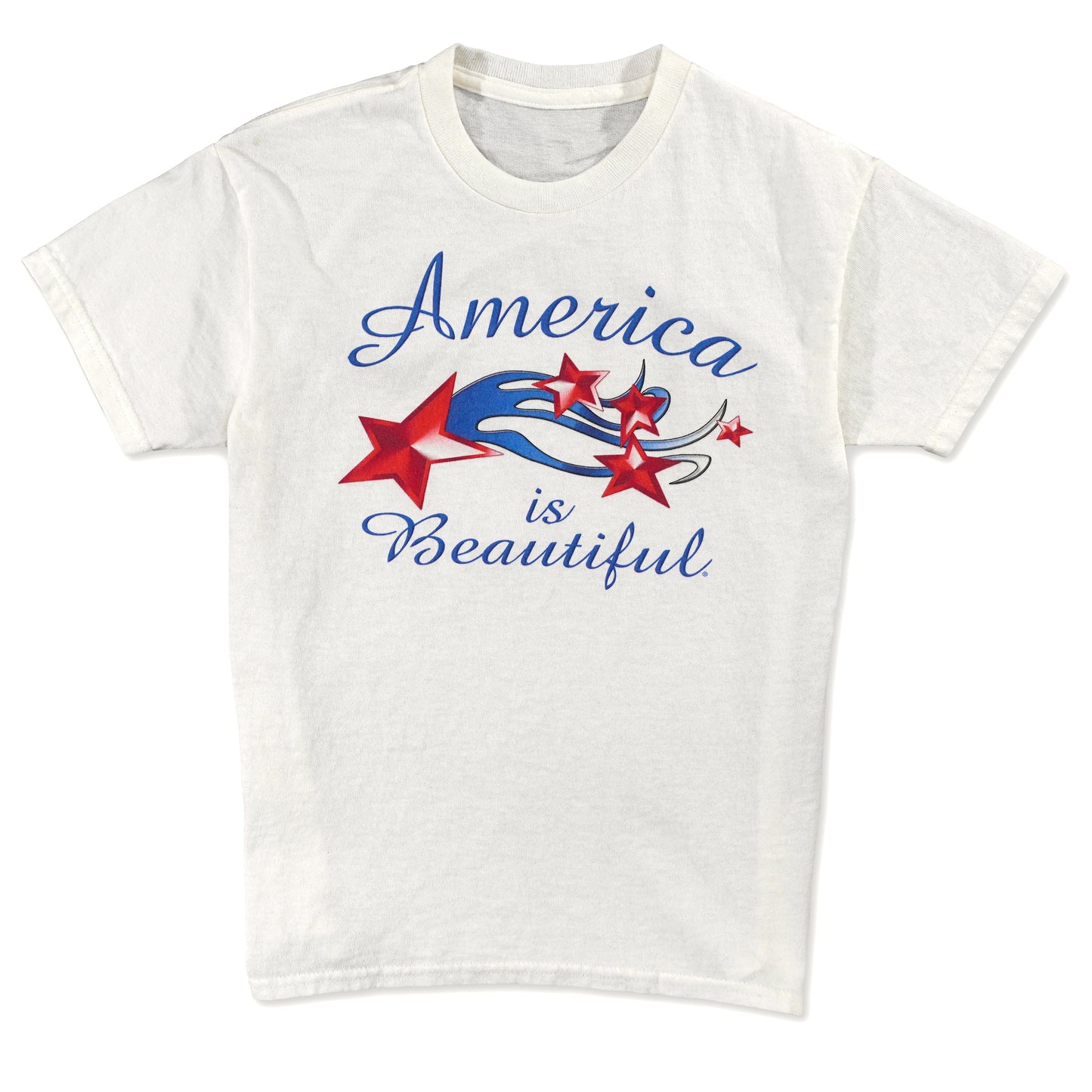 Shooting Stars Girl's Youth Abstract American Flag Graphic Tee by America The Beautiful®
