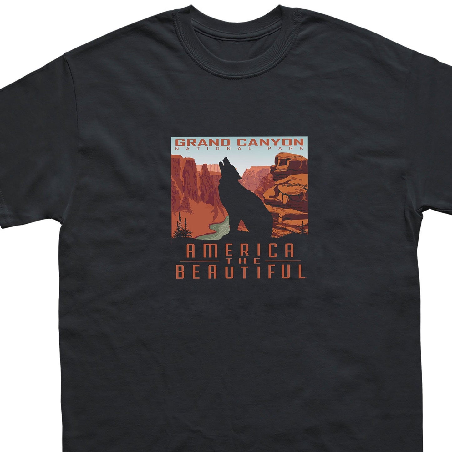 America The Beautiful® Grand Canyon National Park Coyote Mens Graphic Tee