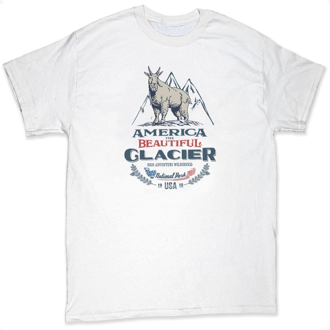 America The Beautiful® Glacier National Park Mountain Goat Mens Graphic Tee
