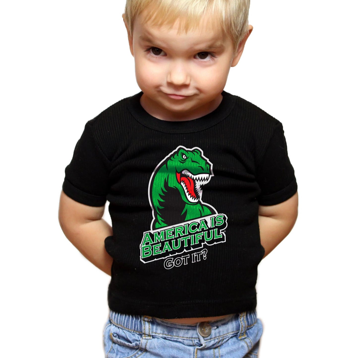 America Is Beautiful Got-it? Toddler’s T-Rex Tee