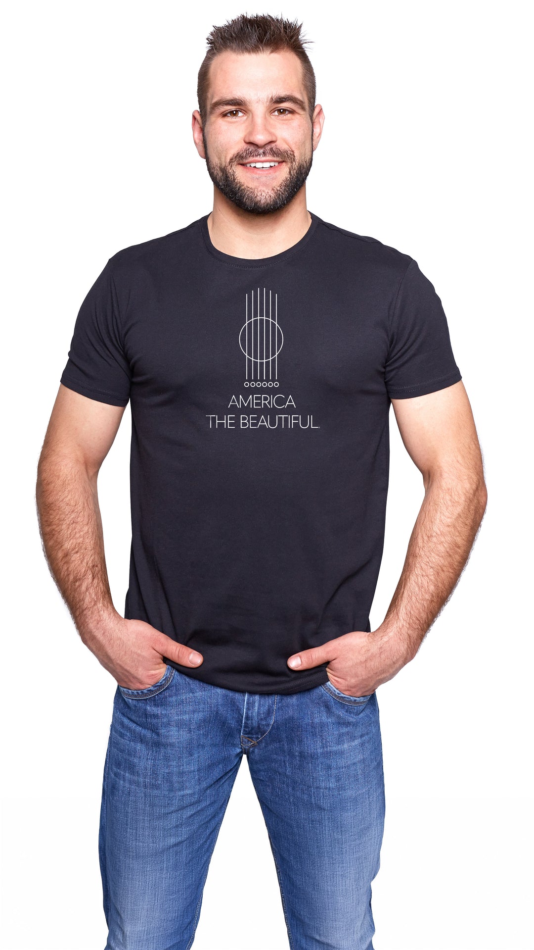 Clean Strings Guitar Graphic Mens Tee by America The Beautiful®