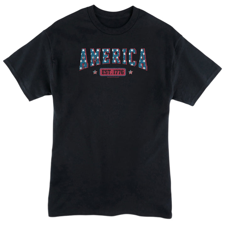 Black t-shirt with &