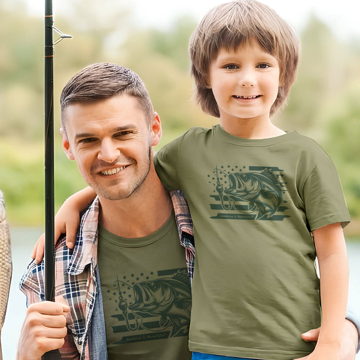 Bass and Flag Graphic Tee 2.0 Youth from America The Beautiful®