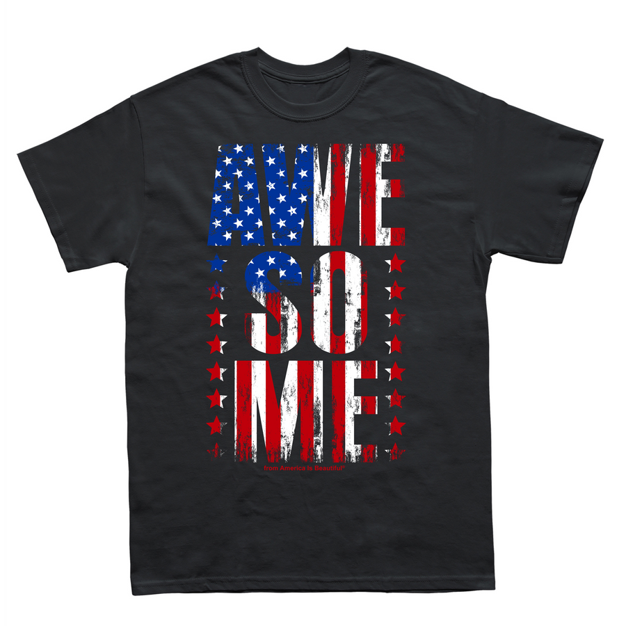 Awesome Message Tee 1.0 in Red White and Blue by America Is Beautiful®