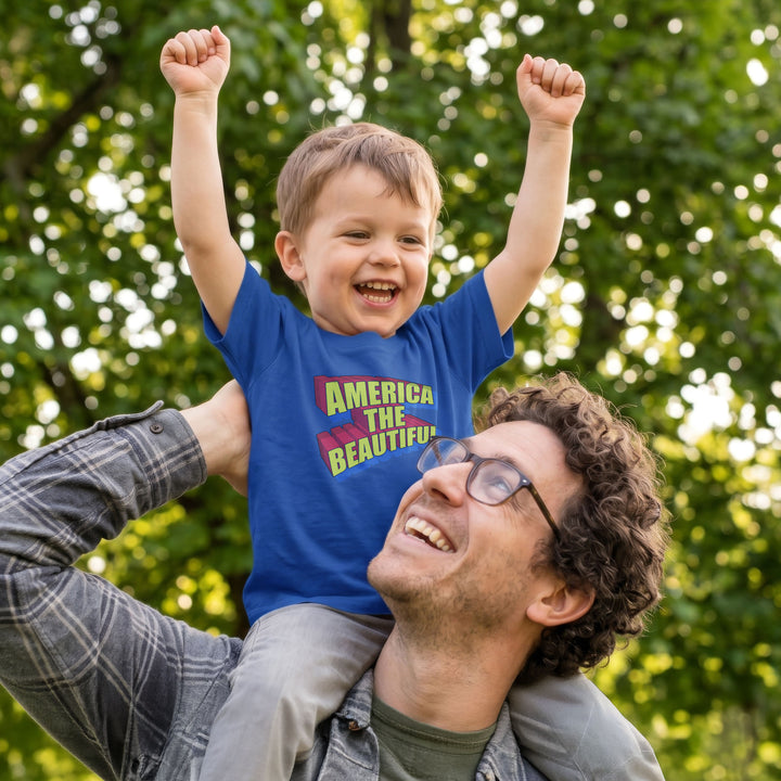 Flying Child with Blue t-shirt with &