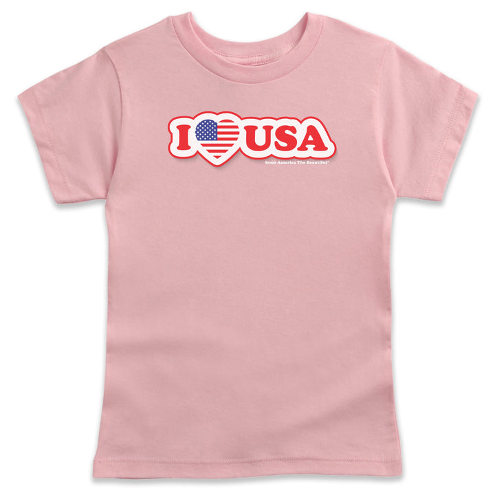 I Heart USA Girl Toddler Graphic Tee from America The Beautiful