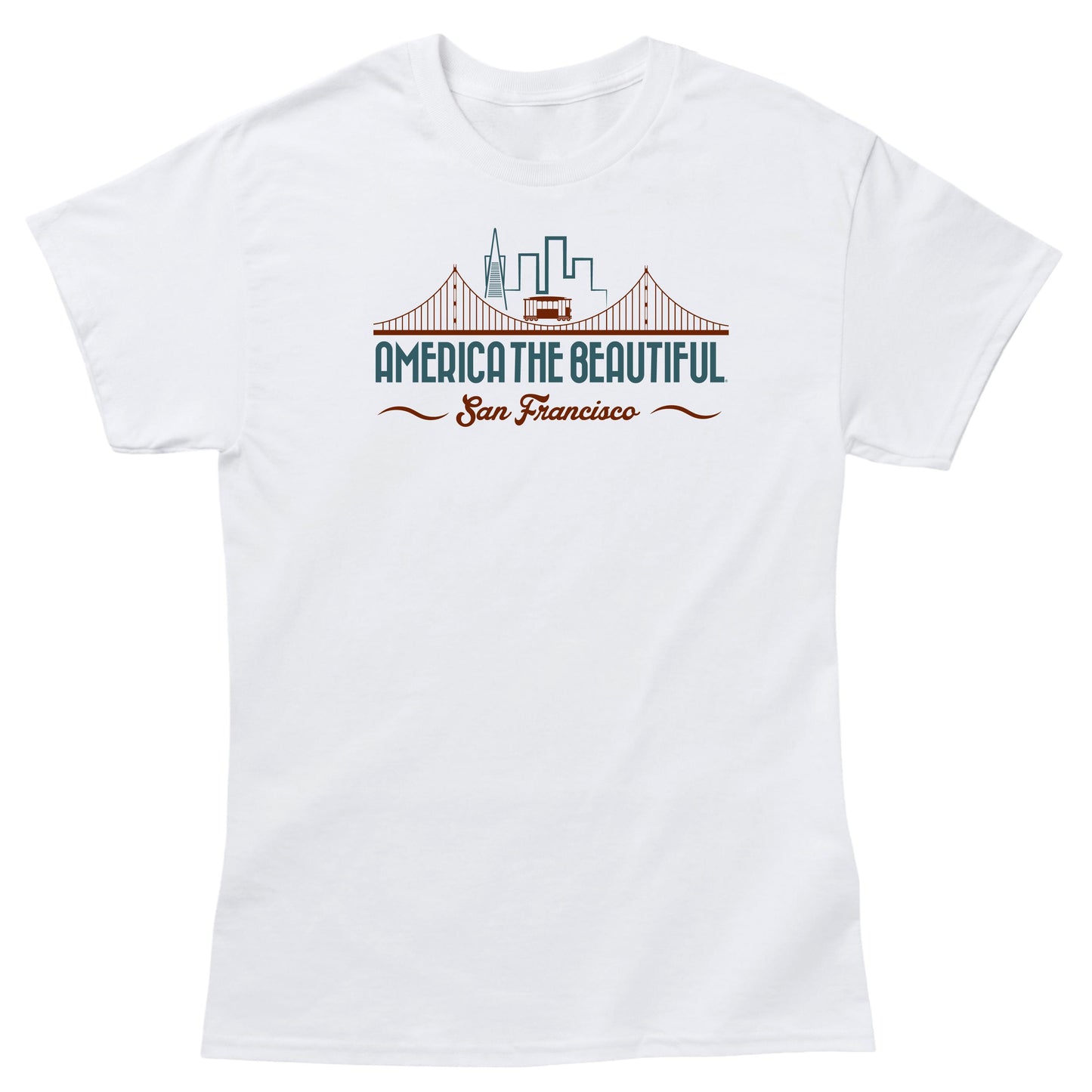 San Francisco Bay Bridge Mens T-Shirt by America The Beautiful®