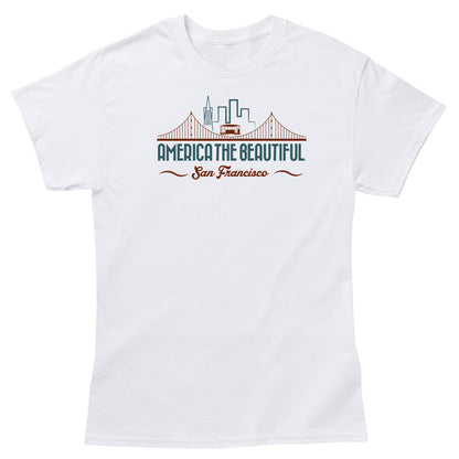 San Francisco Bay Bridge Mens T-Shirt by America The Beautiful®