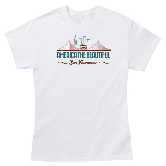 San Francisco Bay Bridge Mens T-Shirt by America The Beautiful®