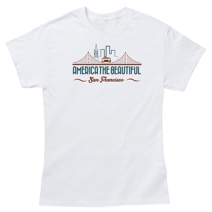San Francisco Bay Bridge Mens T-Shirt by America The Beautiful®