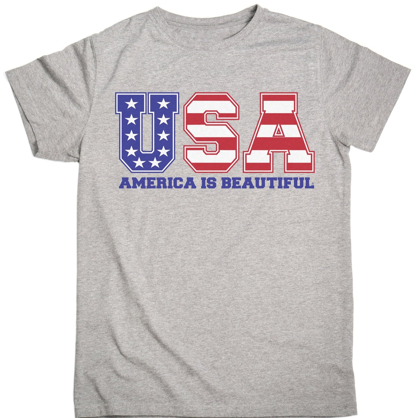 USA Women’s Grey Graphic T-shirt by America The Beautiful