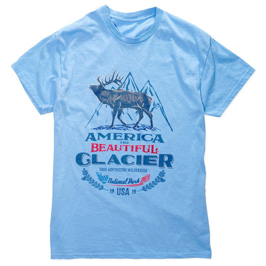Glacier National Park Elk Vintage T-Shirt