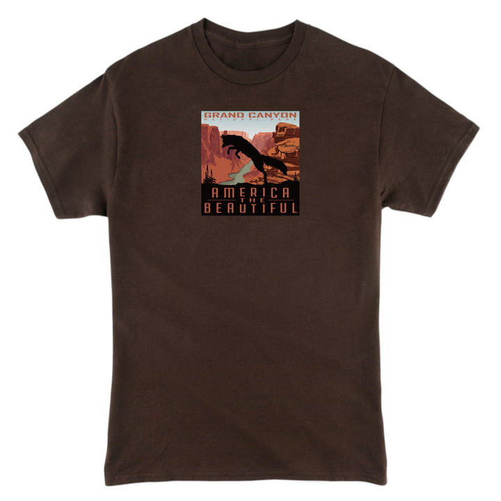 America The Beautiful® Grand Canyon National Park Jumping Fox Mens Graphic Tee
