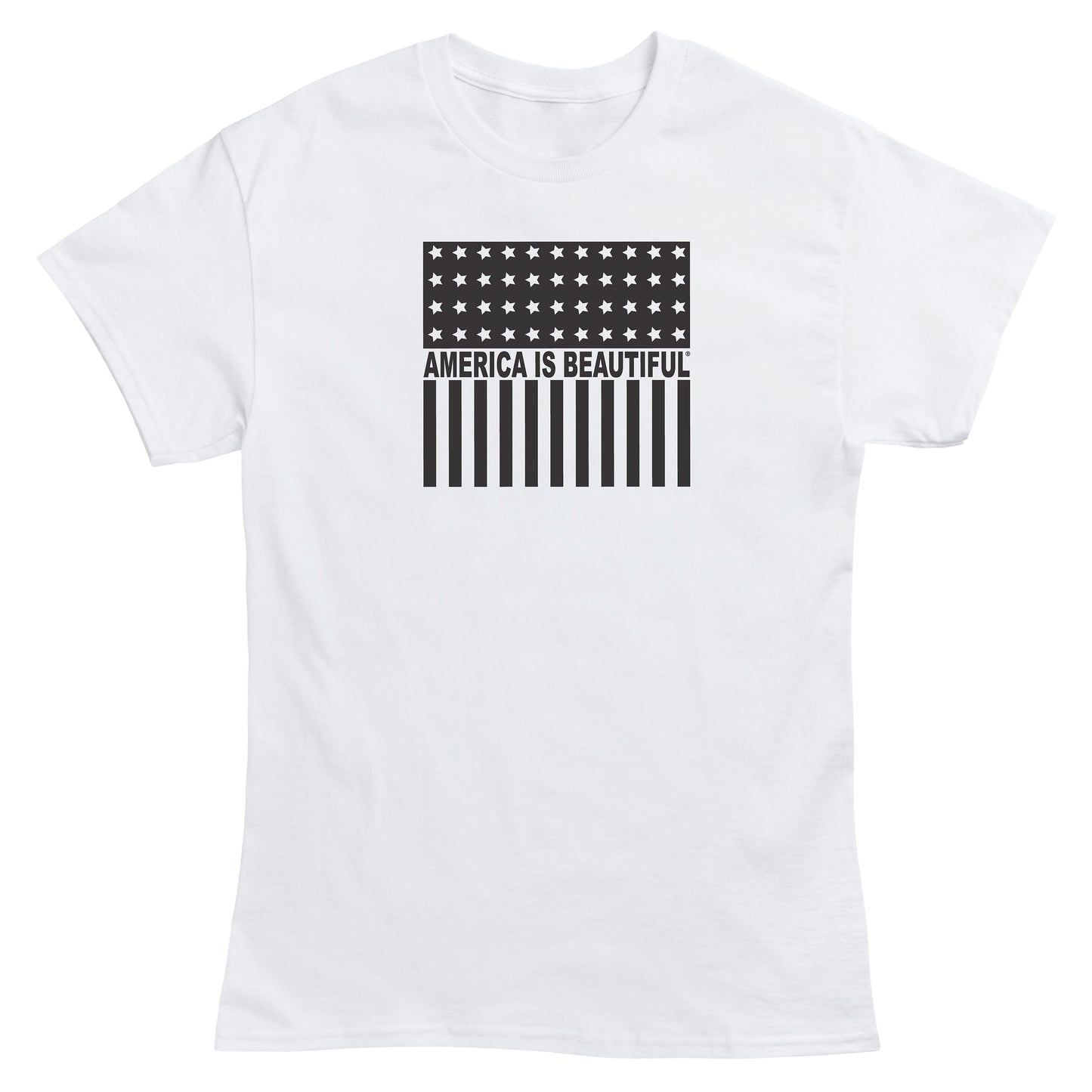 Freedom Flag Icon By America The Beautiful® Black American Flag On Mens Shirt