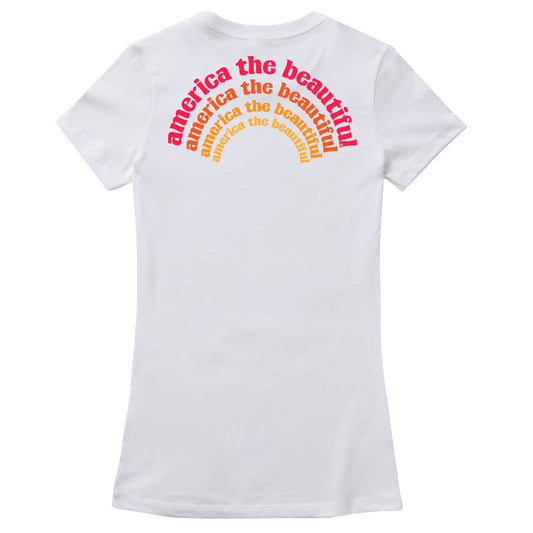 Oh What a Beautiful Morning America The Beautiful® Womens Short Sleeve Graphic Tee