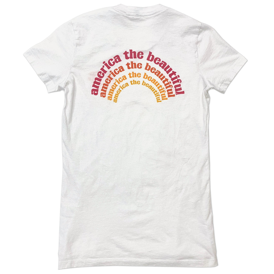 Oh What a Beautiful Morning America The Beautiful® Womens Short Sleeve Graphic Tee