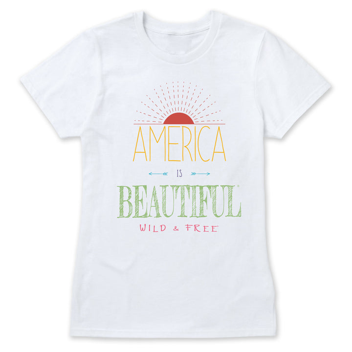 White t-shirt with &