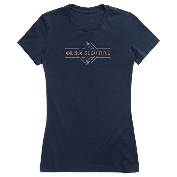 Navy blue t-shirt with &