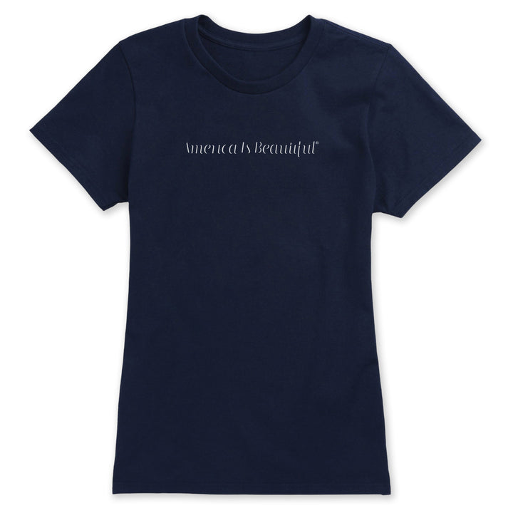 Classy 3.0 America Is Beautiful Womens Short Sleeve Message Tee