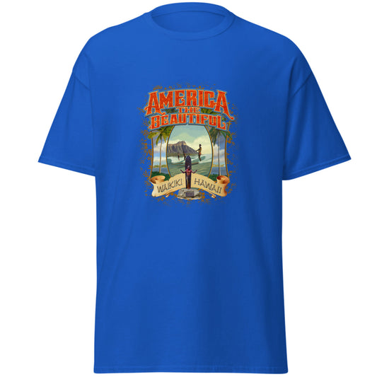 America The Beautiful® Hawaii Icon Surfer Womens Short Sleeve Graphic Tee