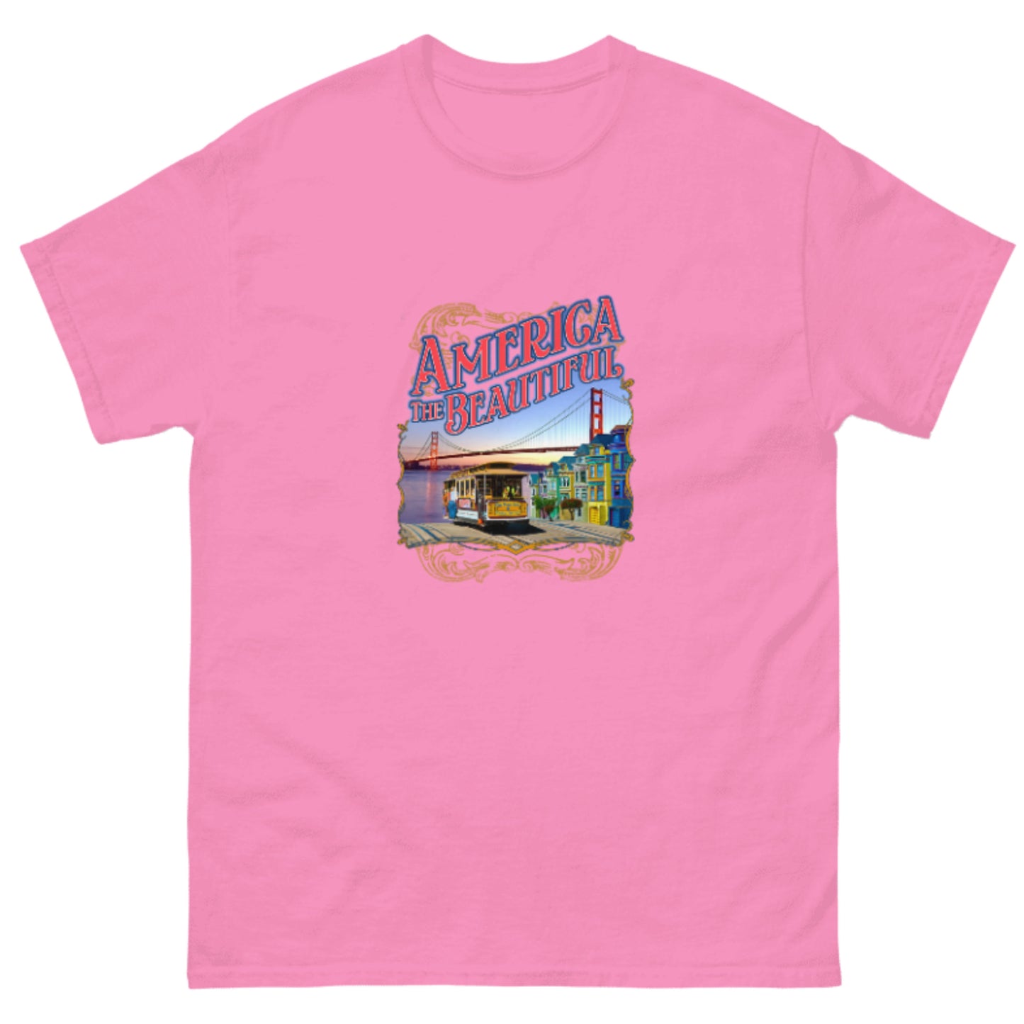 San Francisco Golden City Trolley Icon America The Beautiful® Women Short Sleeve Tee Graphic Tee