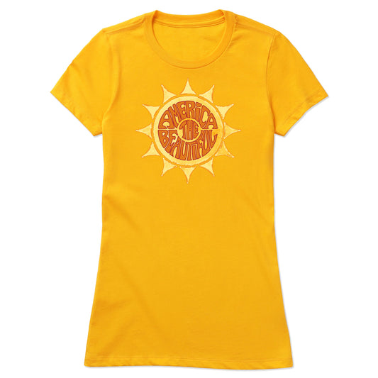 Awesome Sun America The Beautiful® Womens Short Sleeve Graphic Tee