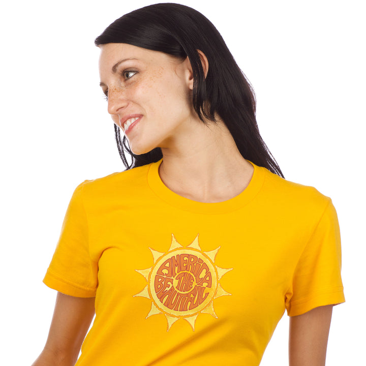 Awesome Sun America The Beautiful® Womens Short Sleeve Graphic Tee