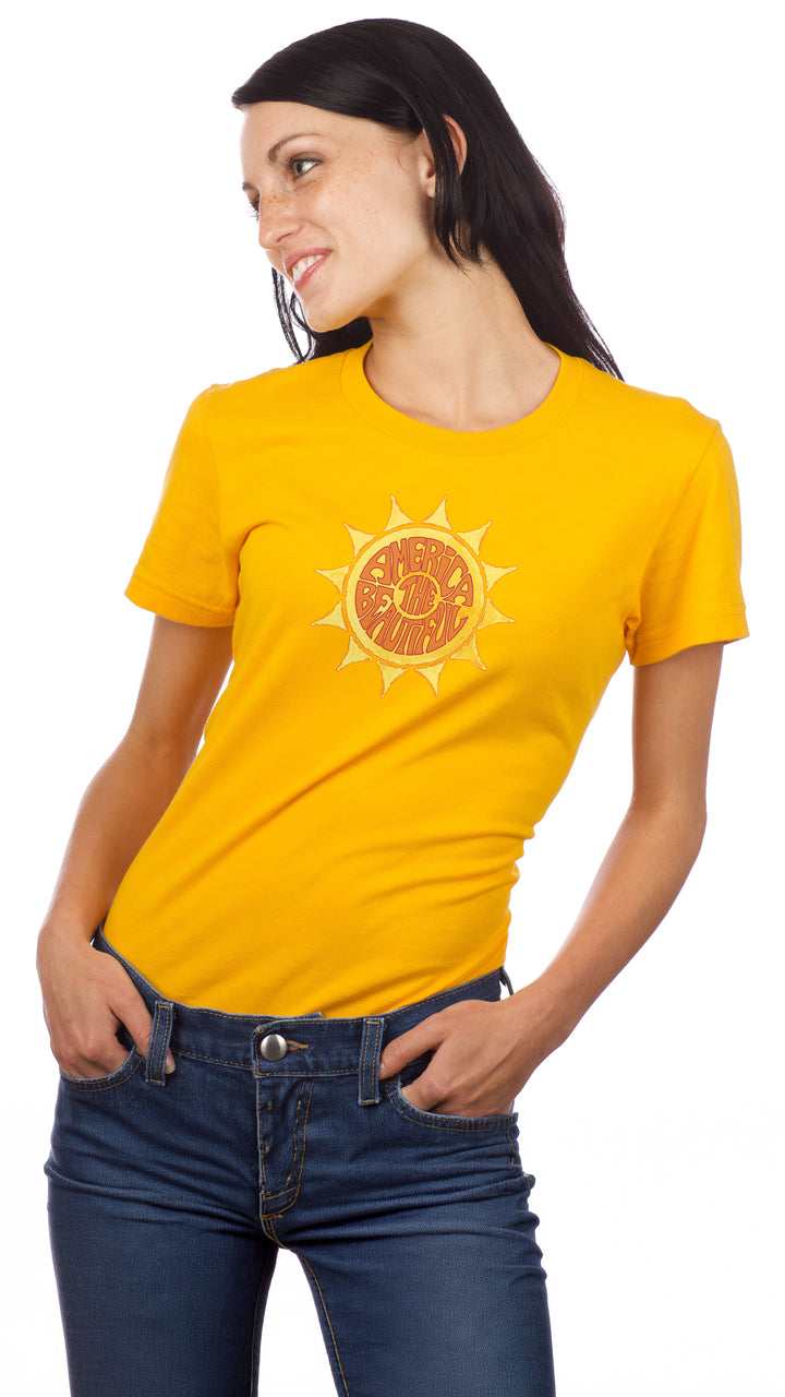 Awesome Sun America The Beautiful® Womens Short Sleeve Graphic Tee
