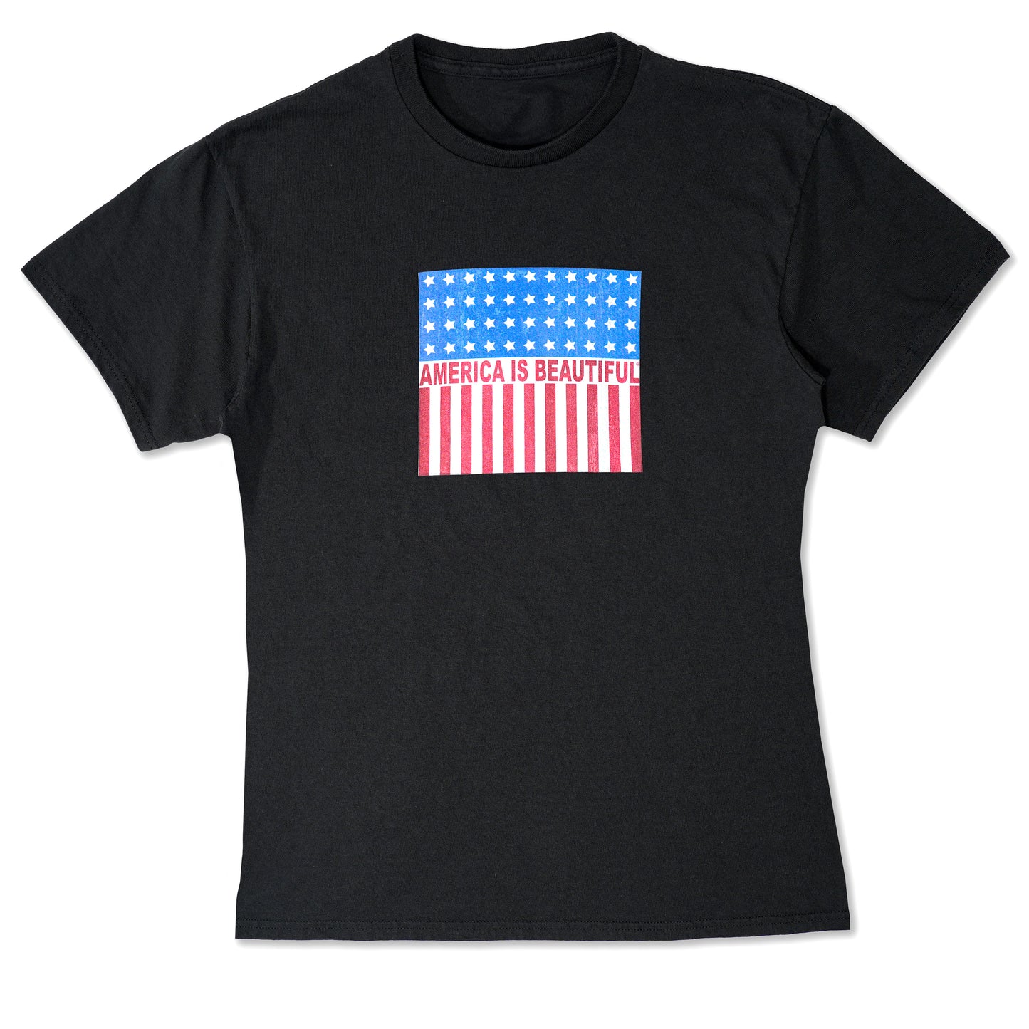 Freedom Flag Icon by America The Beautiful: Red White And Blue American Flag on Black | Women