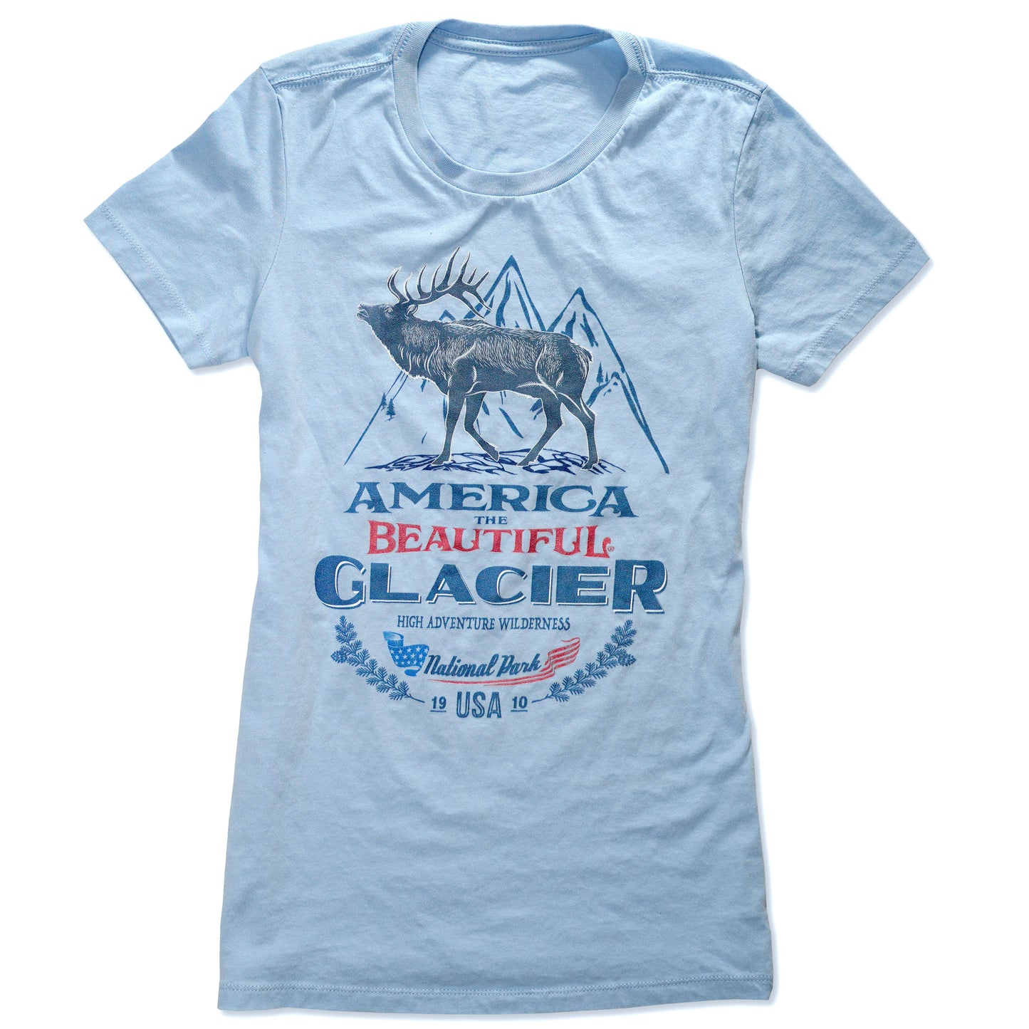 Glacier National Park Elk Vintage Woman T-Shirt