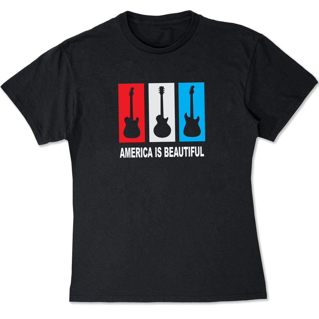 Three Set Guitar Mens Tee by America Is Beautiful®