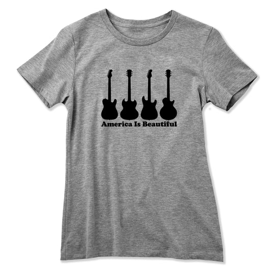 Four Set Guitar Womens Tee by America Is Beautiful®