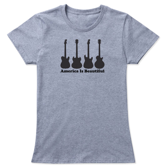 Four Set Guitar Womens Tee by America Is Beautiful®