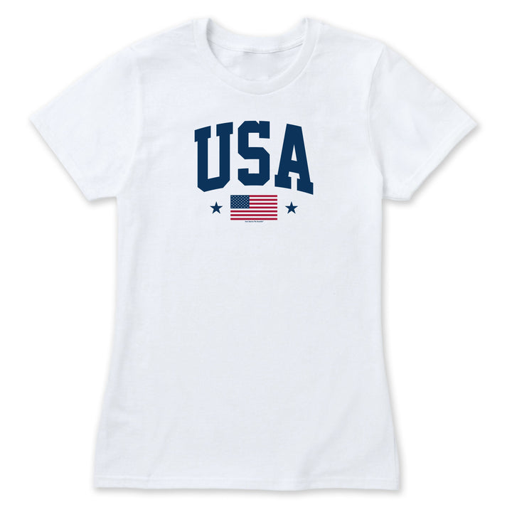 White t-shirt with &