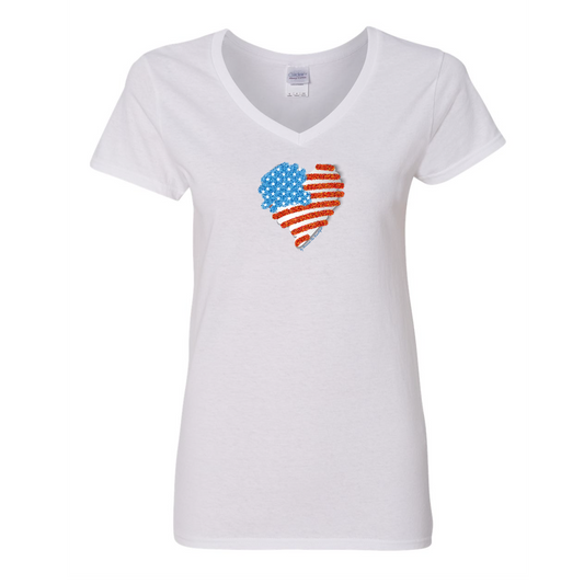 American Flag Heart Graphic Tee 2 from America The Beautiful®