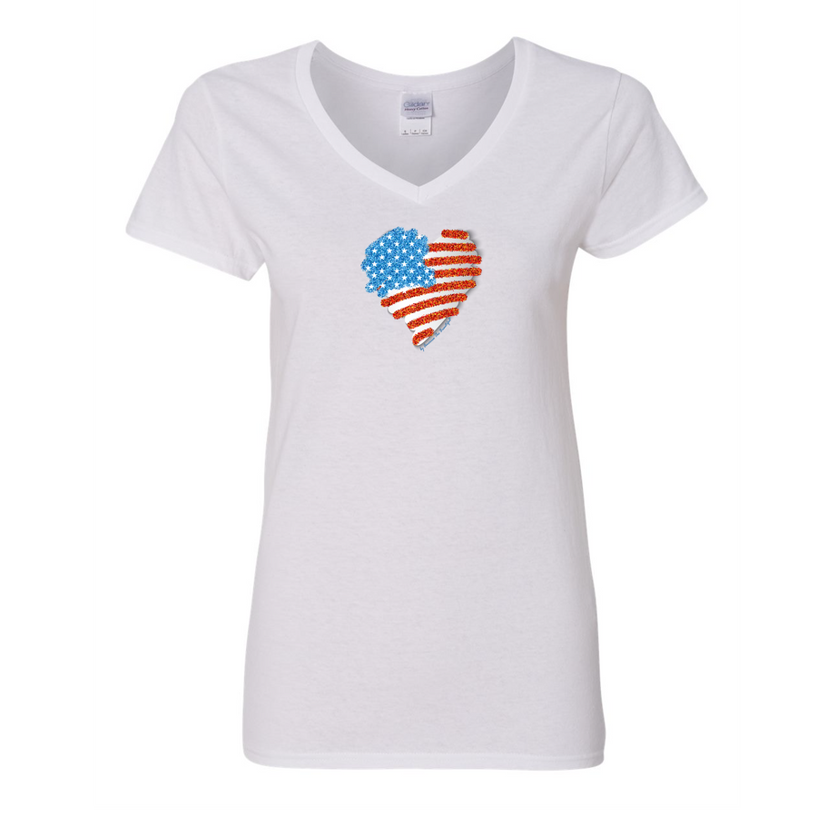 American Flag Heart Graphic Tee 2 from America The Beautiful®