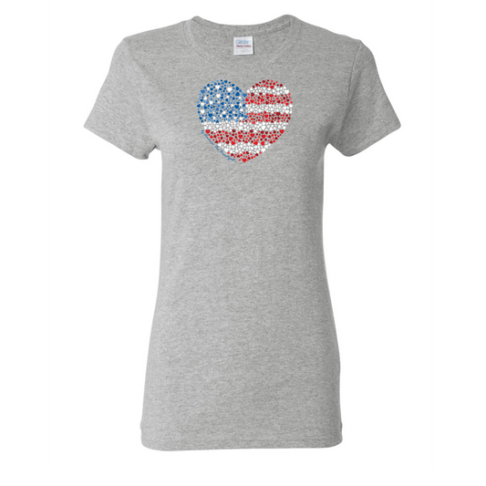 American Flag Heart Graphic Tee 1 from America The Beautiful®